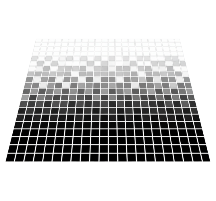 Bathroom vinyl rug with miniature monochrome tiles - TenStickers