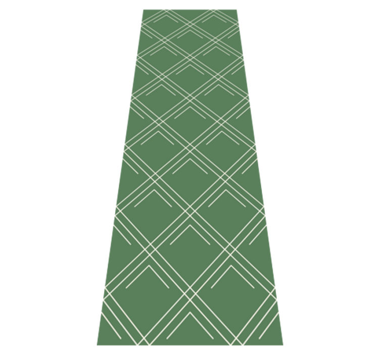 Green elegant squares office vinyl rug - TenStickers