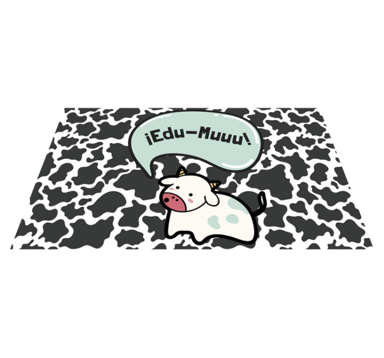 Customizable Cow Nursery playroom rug - TenStickers