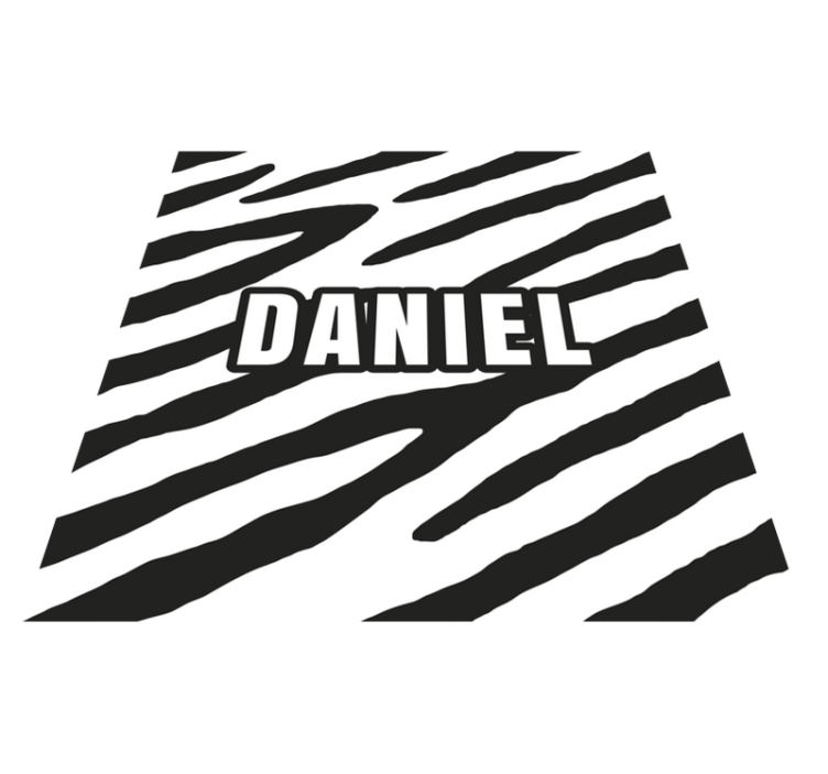 personalized zebra pattern custom floor mat - TenStickers