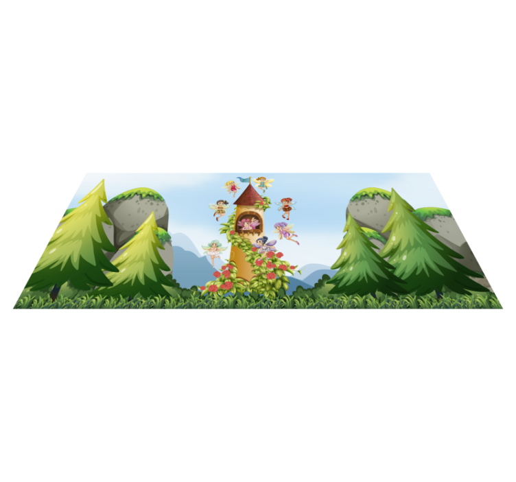 Enchanted Forest Play Area playroom rug - TenStickers