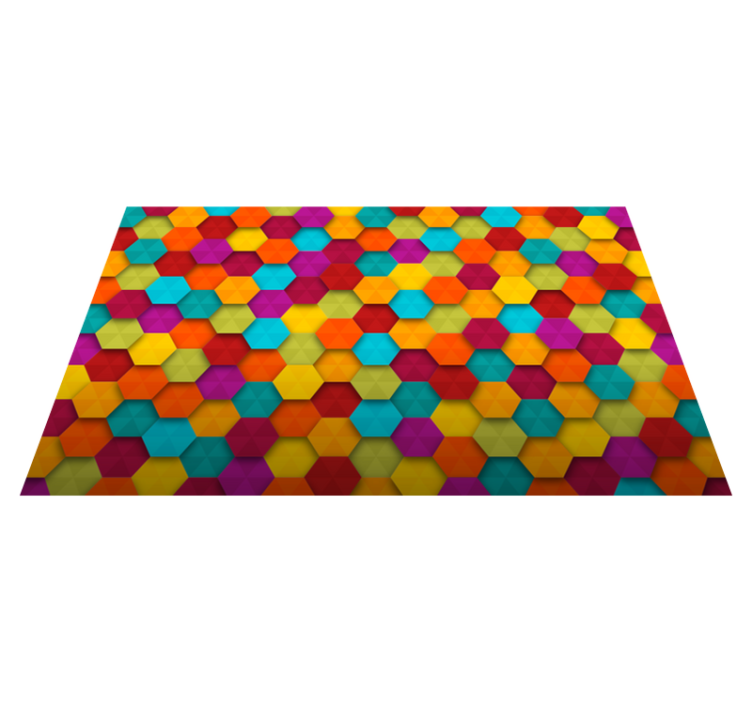 Colorful Hexagonal Pattern geometric rugs - TenStickers