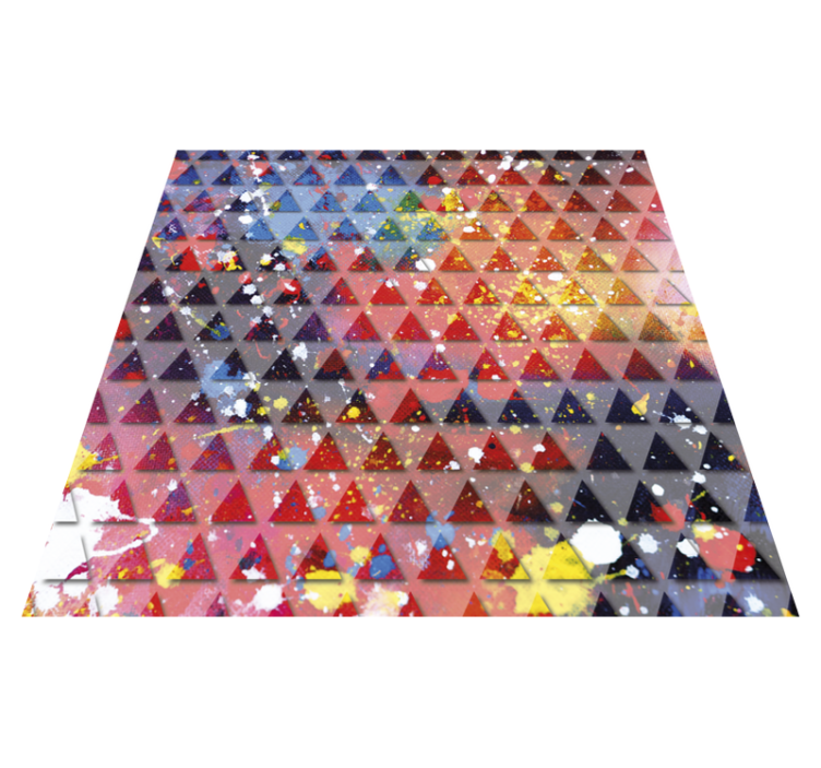 Abstract Triangular Mosaic geometric vinyl rug - TenStickers