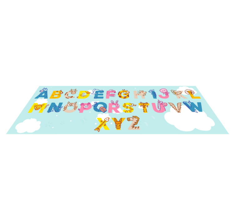 Alphabet Educational Design bedroom rug - TenStickers