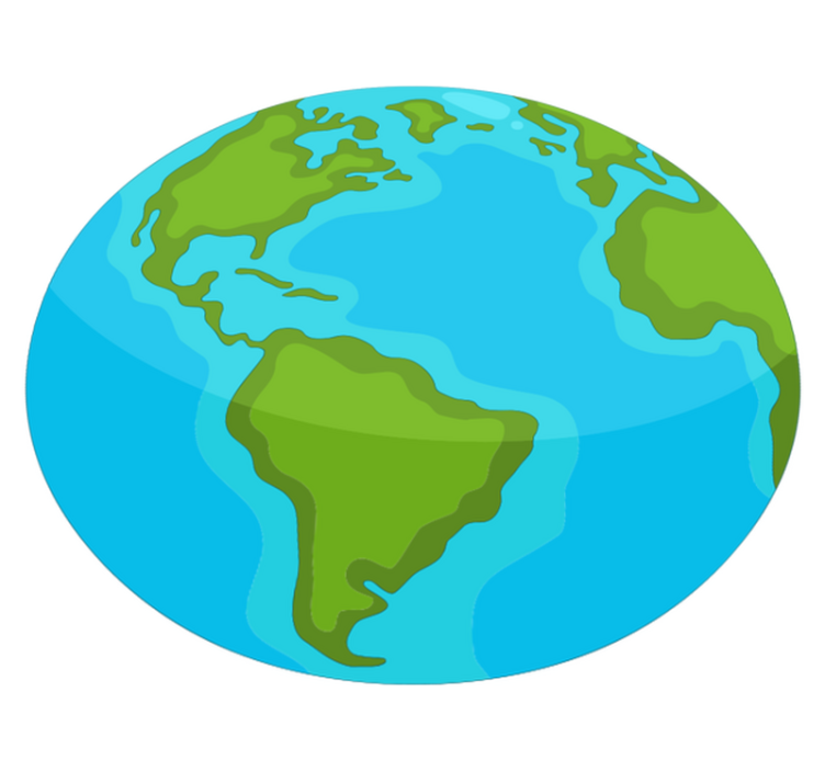 Educational World Map world map vinyl rug - TenStickers