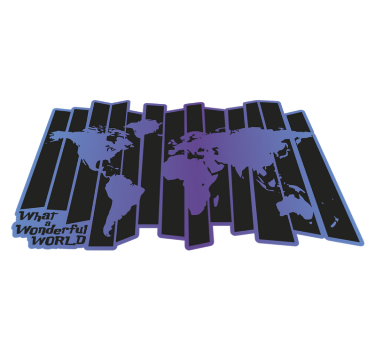 Wonderful World Vinyl world map vinyl rug - TenStickers