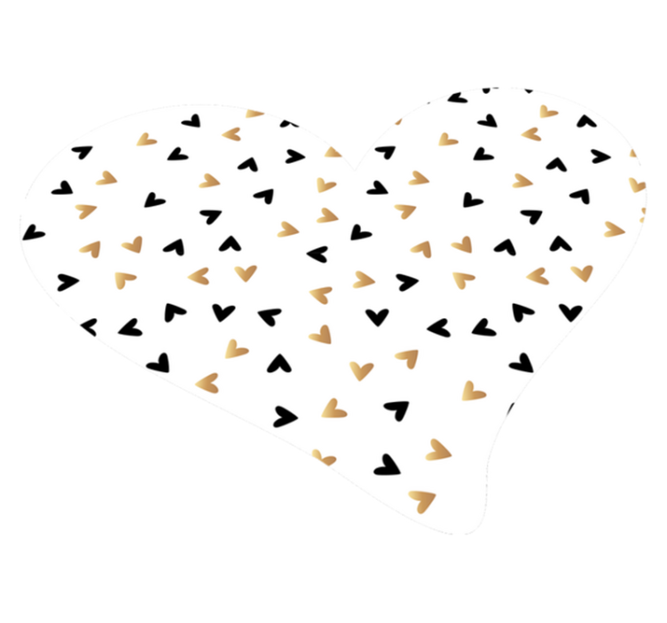 Heart Scatter Pattern geometric vinyl rug - TenStickers