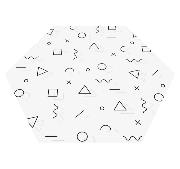 Abstract Geometry geometric vinyl rug - TenStickers