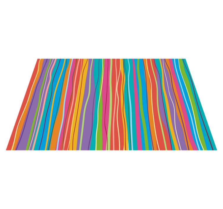 Stunning colored stripes modern vinyl rug - TenStickers