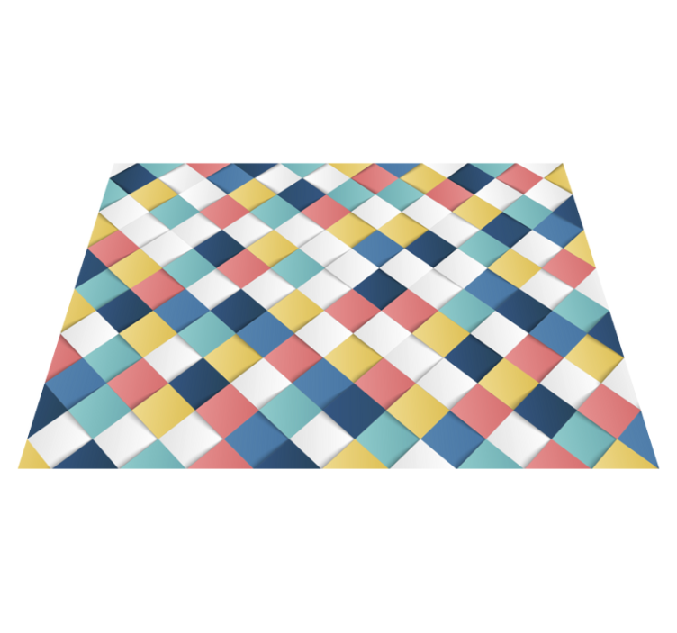 Colorful Harlequin Pattern geometric vinyl rug - TenStickers