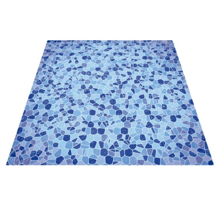 Mosaic blue tones  vinyl rug - TenStickers