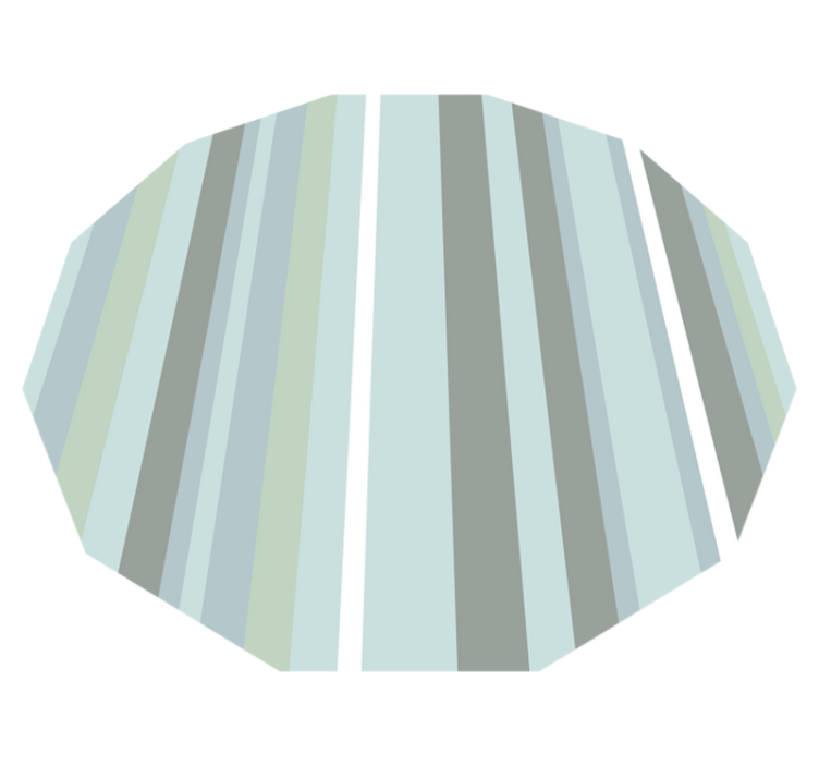 Striped Octagon striped vinyl rug - TenStickers