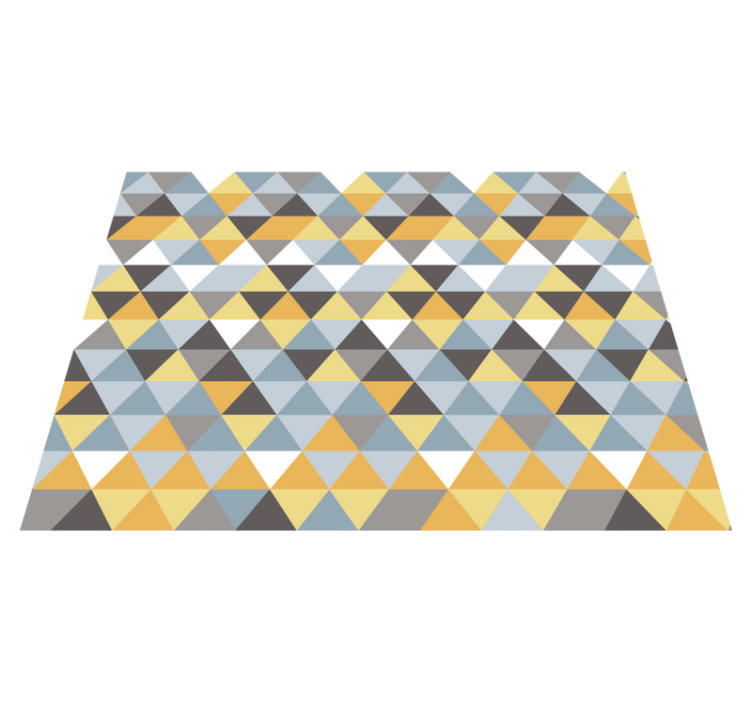 Triangular Mosaic geometric vinyl rug - TenStickers