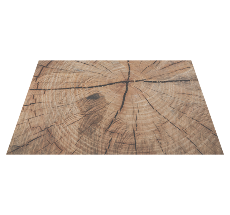 Tree-Ring Texture wood effect vinyl rug - TenStickers