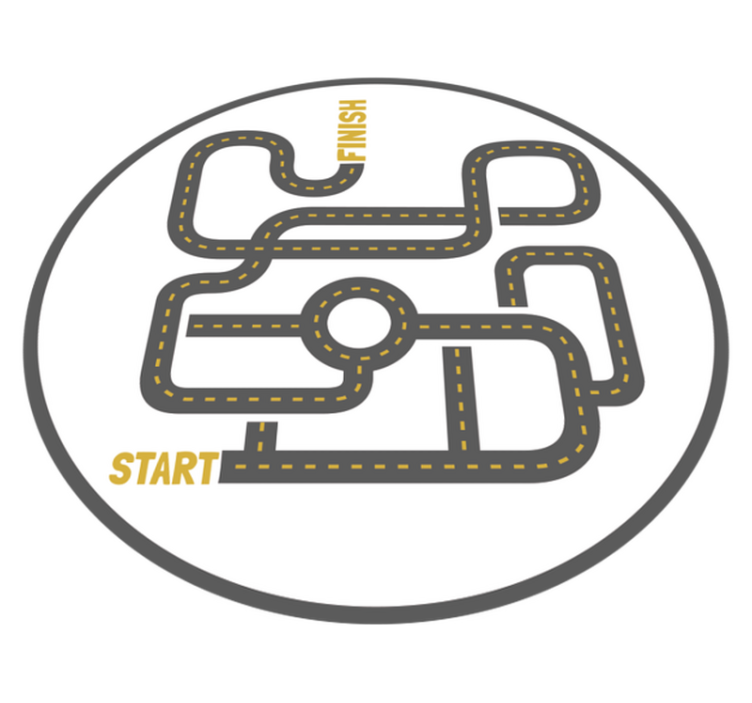 Roadway Adventure game vinyl rug - TenStickers