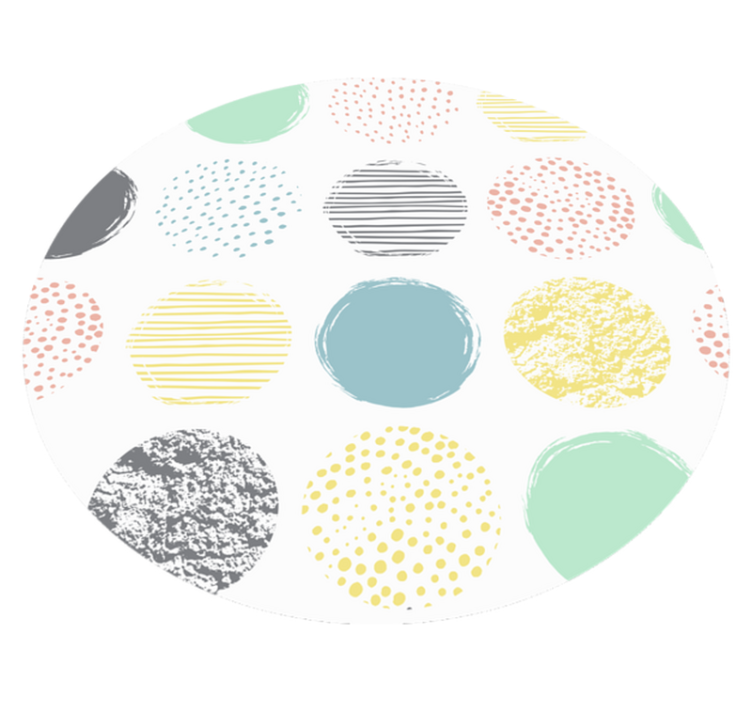 Round vinyl rug dots in pastel tones - TenStickers