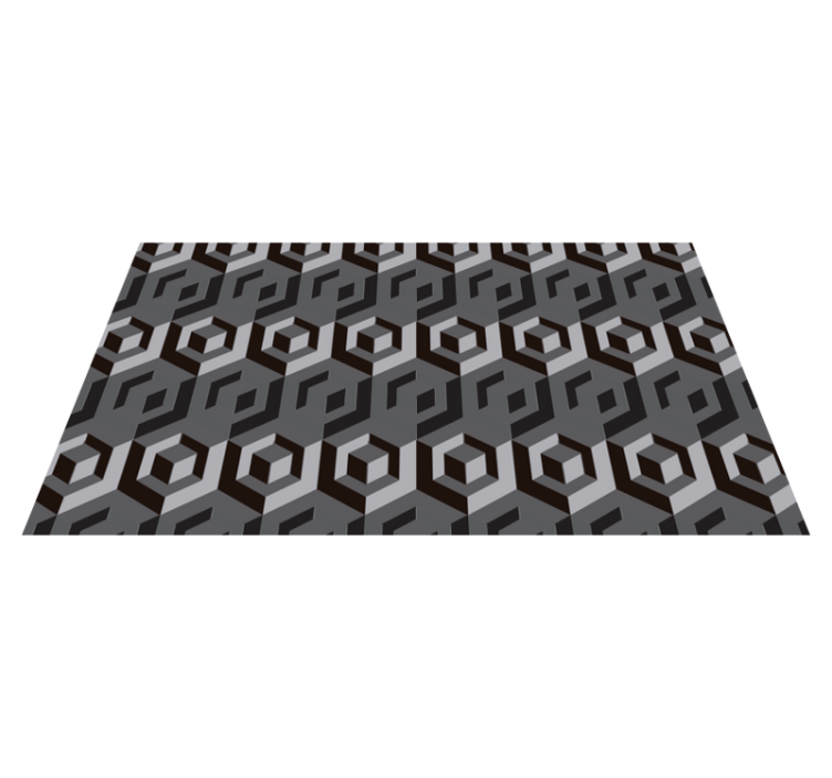 Geometric Kitchen Flooring geometric vinyl rug - TenStickers