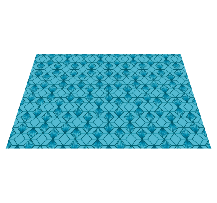 Geometric Pattern Display geometric vinyl rug - TenStickers