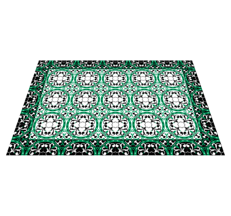 Beautiful mosaic vinyl living room rug - TenStickers