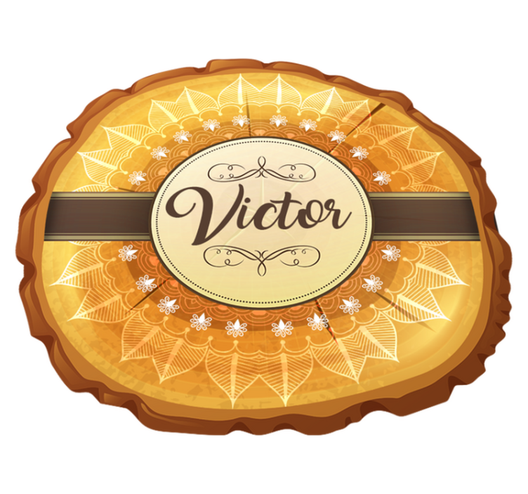 Personalized Festive Emblem custom vinyl rug - TenStickers