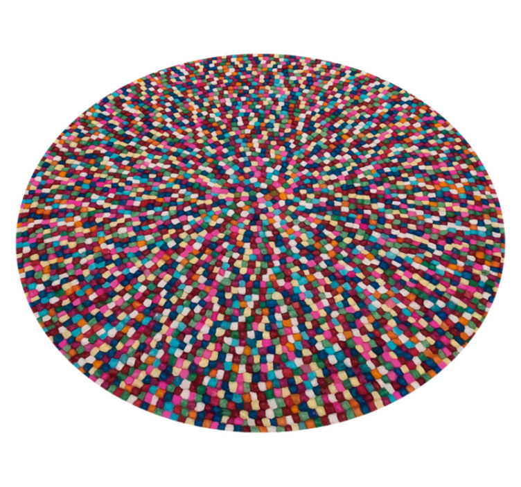 Colorful Mosaic Burst geometric vinyl rug - TenStickers