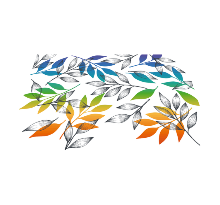 Botanical Patterns floral vinyl rug - TenStickers