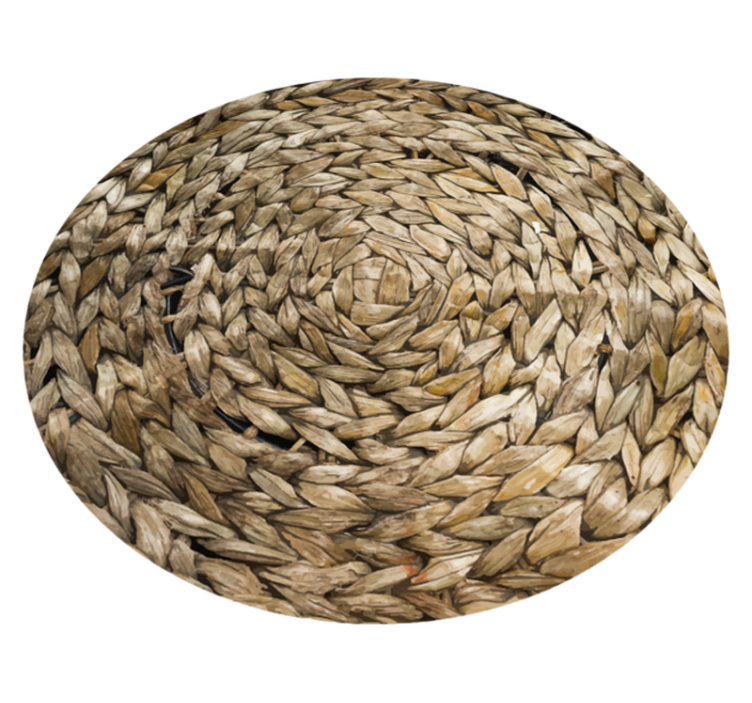 Circular Woven textured vinyl rug - TenStickers