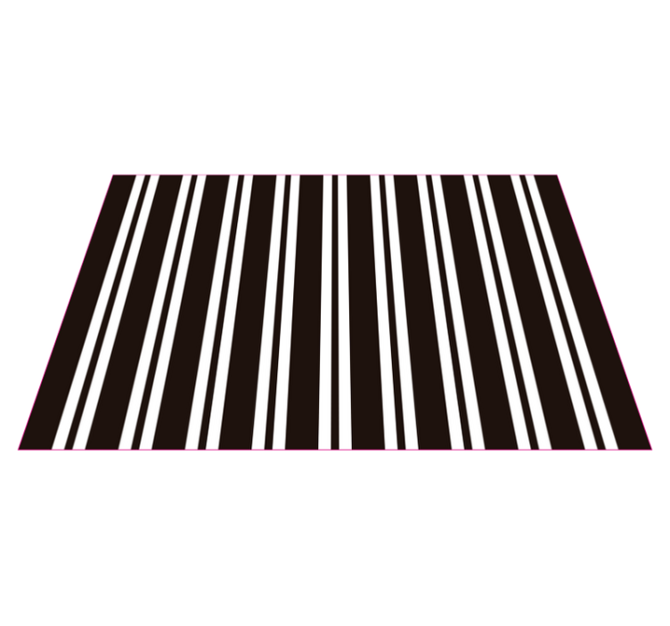 Black and white stripes vinyl rug - TenStickers