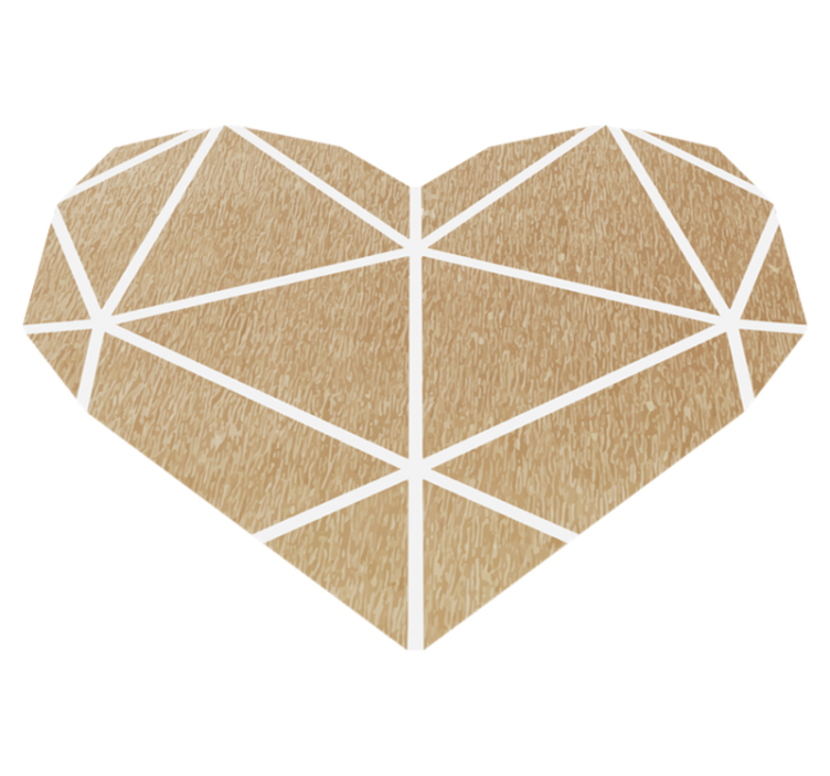 Geometric Heart Shape modern vinyl rug - TenStickers