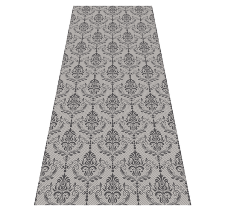 Textured vinyl rug graceful botanical inspiration - TenStickers