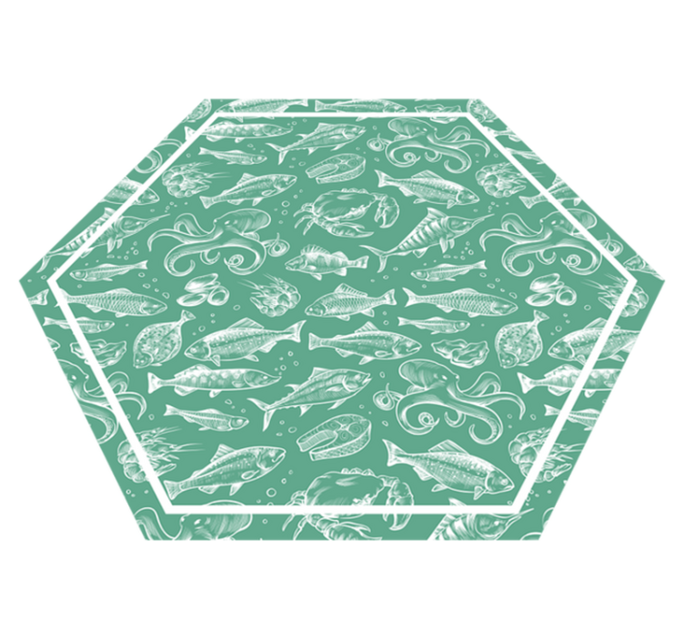 Aquatic Enchantment animal vinyl rug - TenStickers