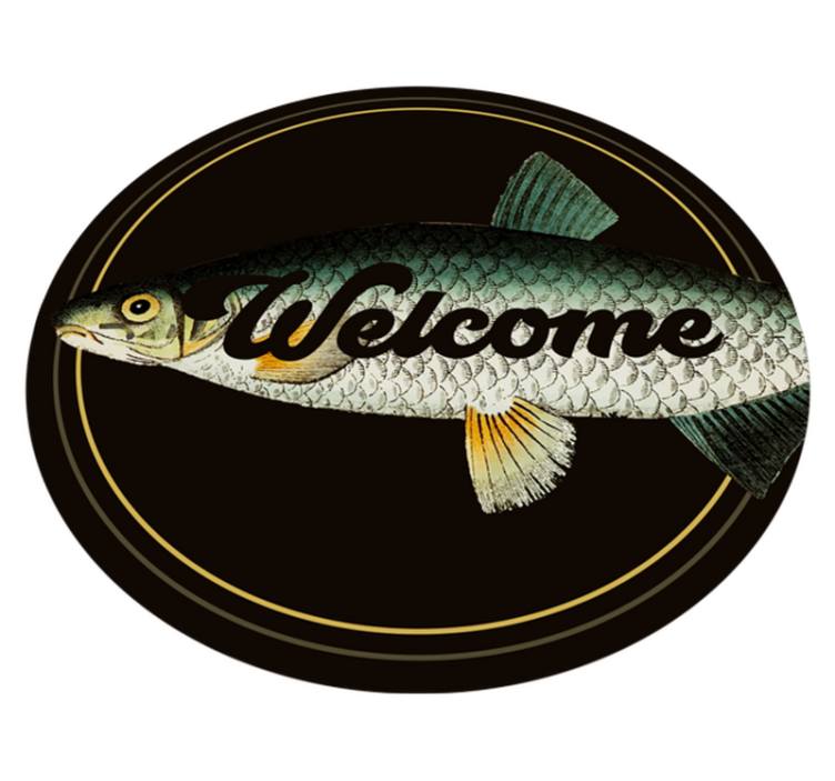 Block Carp animal vinyl rug - TenStickers