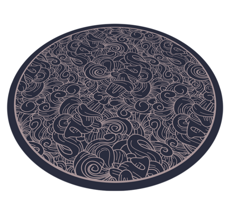 Mandala Swirl Motif mandala vinyl rug - TenStickers