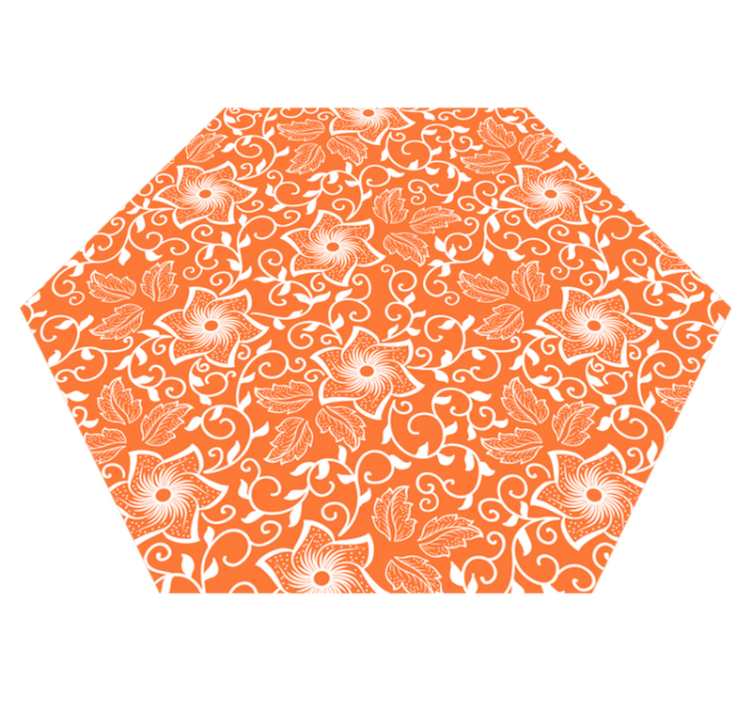 Floral Ornament floral vinyl rug - TenStickers
