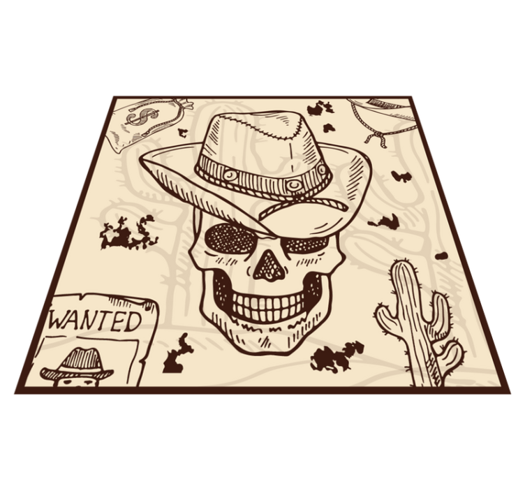 Western icons vinyl bedroom rug - TenStickers