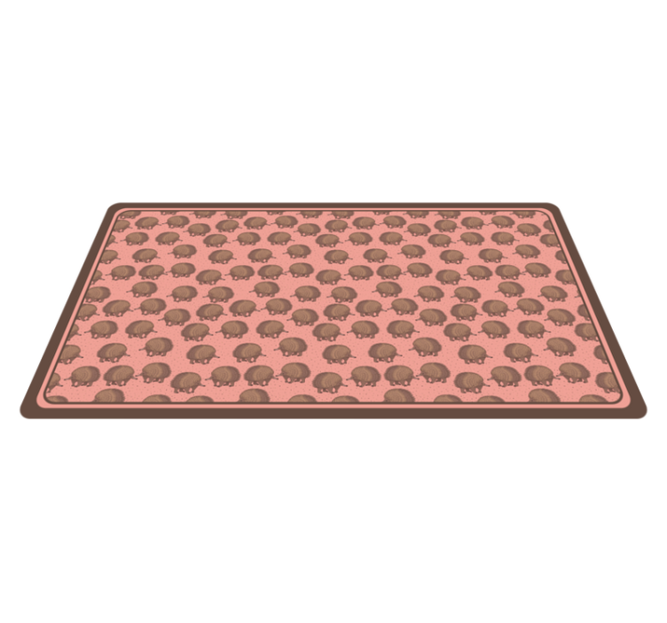 Hedgehog Pattern animal vinyl rug - TenStickers