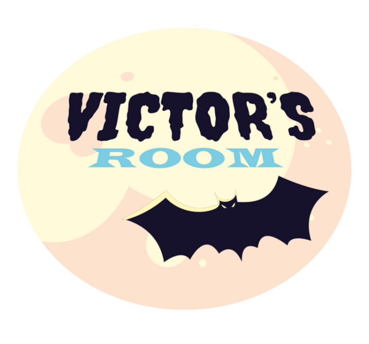 Personalized Bat Emblem custom vinyl rug - TenStickers