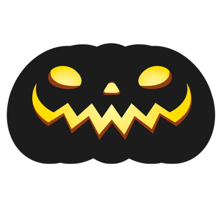 Spooky Pumpkin Face halloween vinyl rug - TenStickers