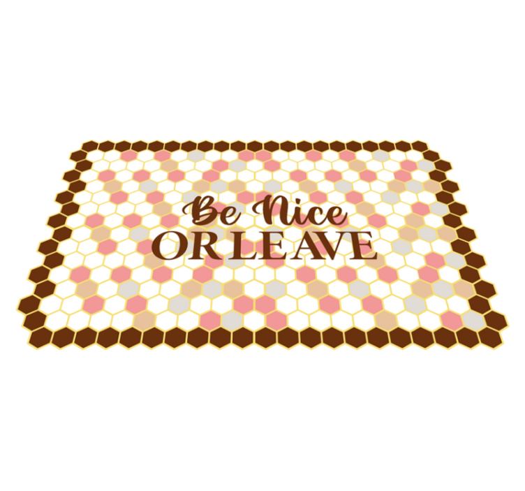 Be Nice Leave custom rug - TenStickers