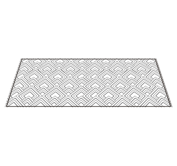 Geometric Maze Pattern geometric vinyl rug - TenStickers