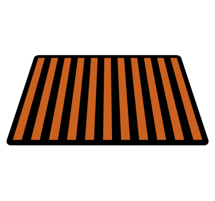 Striped Simplicity striped vinyl rug - TenStickers