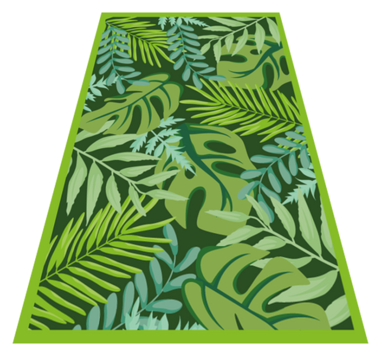 Tropical Foliage Decor floral vinyl rug - TenStickers