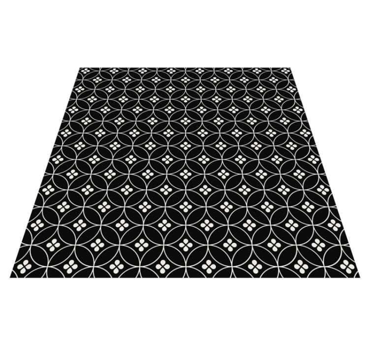 Geometric Circle Pattern geometric vinyl rug - TenStickers
