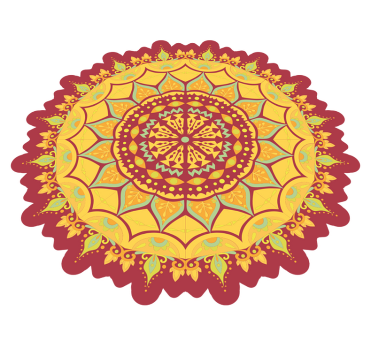 Mandala Floor Art mandala vinyl rug - TenStickers