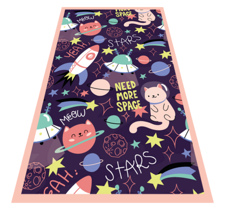 Pop Space vintage rug for bedroom - TenStickers