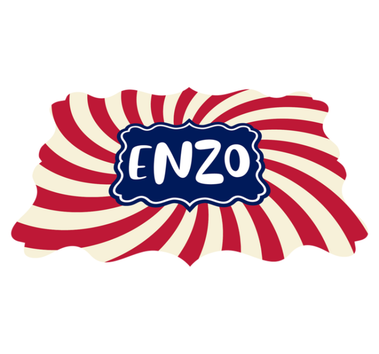 Personalized Stripes custom vinyl rug - TenStickers