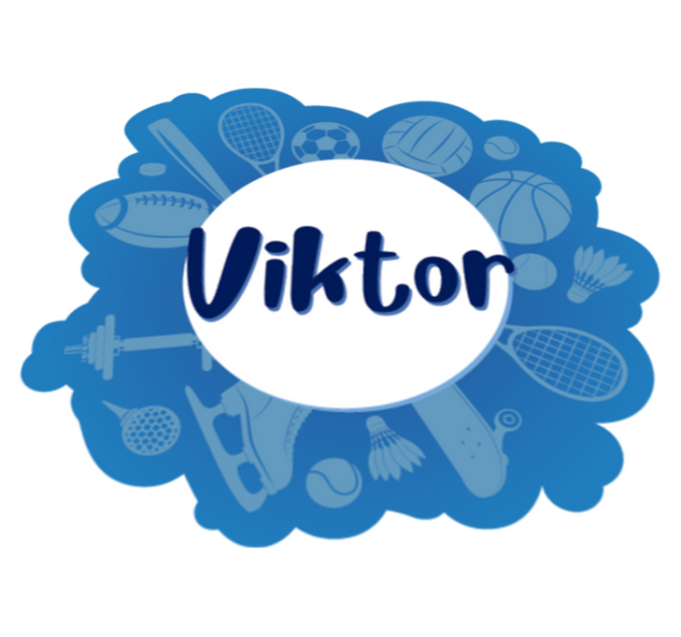 Personalized Sports Emblem custom vinyl rug - TenStickers