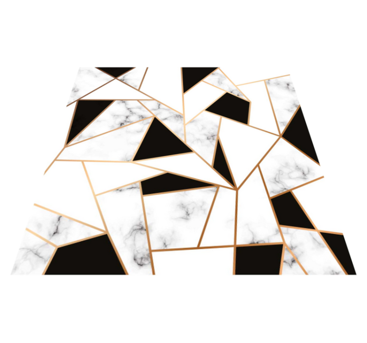 Geometric Design marble vinyl rug - TenStickers