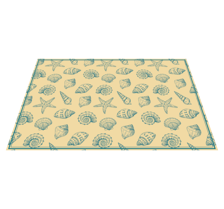 Seashell Motif animal vinyl rug - TenStickers
