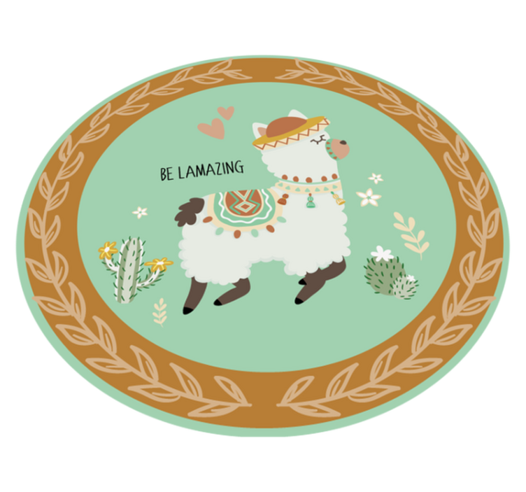 Be Llamazing animal vinyl rug - TenStickers